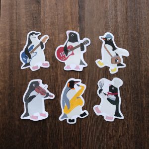 ペンギンステッカー、バイオリンアデリーは新作です。