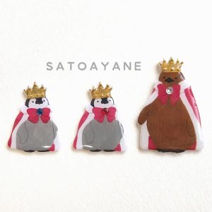 皇帝と王様ブローチ