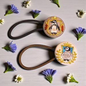 くるみボタンヘアゴム