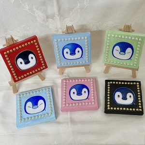 ミニ油絵キラデコペンちゃん（イーゼル付き）